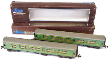 Four boxed Lima O gauge passenger coaches to include 2 X 6620 and 2 x 6617 (writing on back of back)