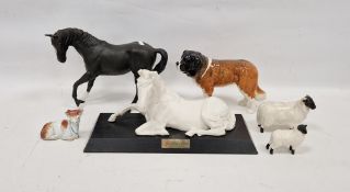 Two Beswick pottery models of horses, comprising a Beswick figure of Black Beauty, and another