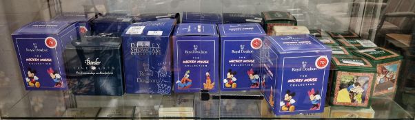 Collection of Royal Doulton Mickey Mouse figures, Disney Showcase collection by Royal Doulton, a