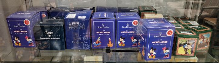 Collection of Royal Doulton Mickey Mouse figures, Disney Showcase collection by Royal Doulton, a