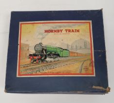 Hornby 0 gauge boxed train set containing a LMS 2270 0-4-0 clockwork locomotive, three LMS 12530