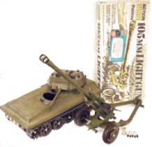 Palitoy Action Man 105mm light gun, 34720, in original box, together with an Action Man Land