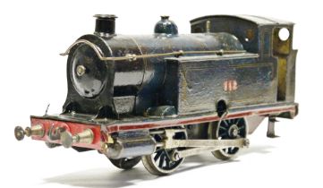 Bing for Bassett Lowke gauge 1 clockwork Caledonian Railway '112' 0-4-0 tank locomotive, in lined