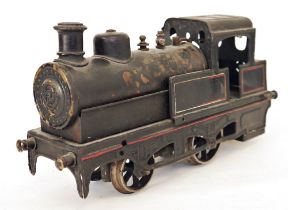 Possibly Bing 2-2-0 live steam locomotive (no tender) with black and red, white double lined livery