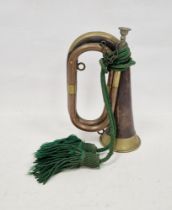 Victorian Kohler & Son (116 Victoria Street, London) brass and copper bugle, incised No.18,
