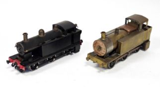 Two possibly O gauge scrap built live steam locomotives to include 0-6-0 copper locomotive and 0-6-0