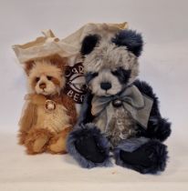 Charlie Bear 'Duncan' designed by Isobelle Lee, bell around his neck and another Charlie Bear '