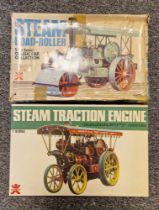 A Bandai steam traction engine Garrat 1919, within original box and a Bandai 'Steam Road-Roller 1/