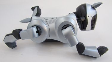 Sony Aibo robotic dog, ERS-201A, with Aibo Explorer software, original ball, certificate and