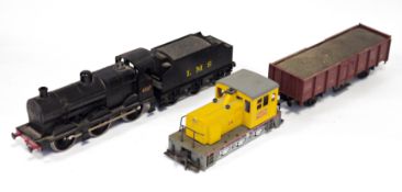 Atlas O gauge Union Pacific No.24 electric locomotive together with a LIMA 0-6-0 No.4547 electric