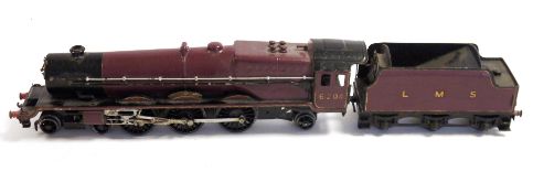 Princess Louise 6204 'O' gauge 4-6-2 LMS electric locomotive with six wheel LMS tender. Appears to