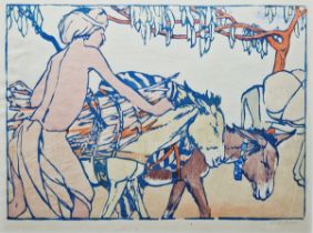 After Mabel Alington Royds (1874-1941) Woodcut on paper 'The Donkeyboy', signed in pencil lower