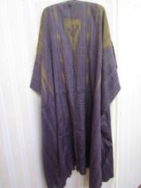 Vintage Syrian silk Abba/Aba, circa 1900, purple shot silk, with gold thread detail and gold