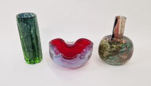 Willy Johansson for Hadeland Glassverk, Norway, studio glass vase of mallet form with multi-coloured