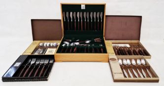 George Butler of Sheffield cutlery - canteen of twelve stainless steel with bahia handles, three