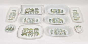 Small quantity of Figgjo Flint, Norway, 'Market' pattern tablewares to include eight serving