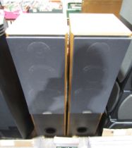 A pair of Sony speakers SS-MF400H in maple effect case (22x26x85 cm)