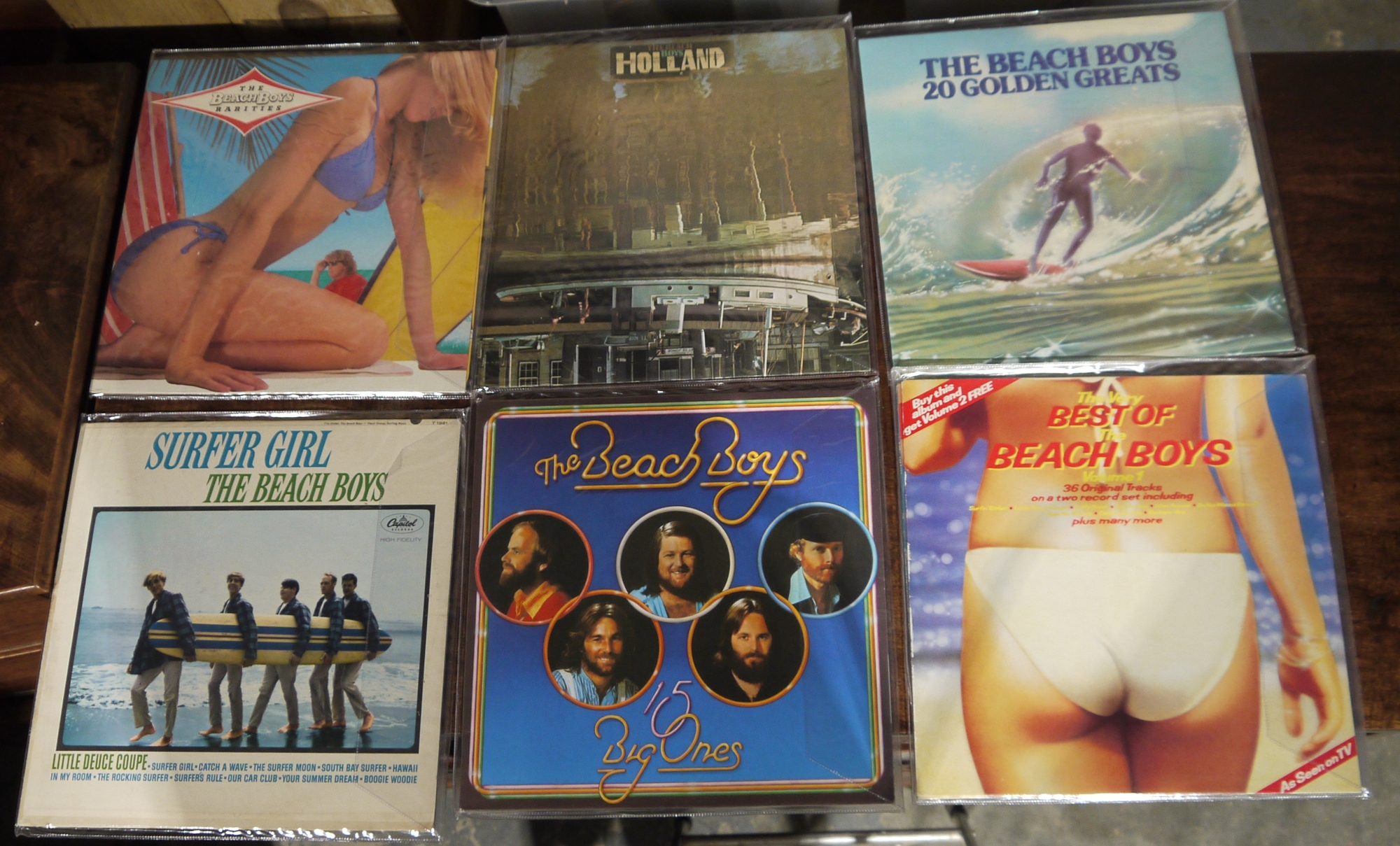 Collection of The Beach Boys vinyl LPs including Greatest Hits ST 1628, In Concert, Spirit of