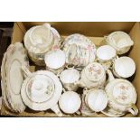 Crown Staffordshire 'Brendan' pattern part tea/coffee set to include teapot, coffee pot, cups and