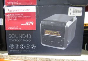 Roberts Sound 48 DAB/CD/ Alarm radio (boxed) and a vintage Grundig radio/ cassette player