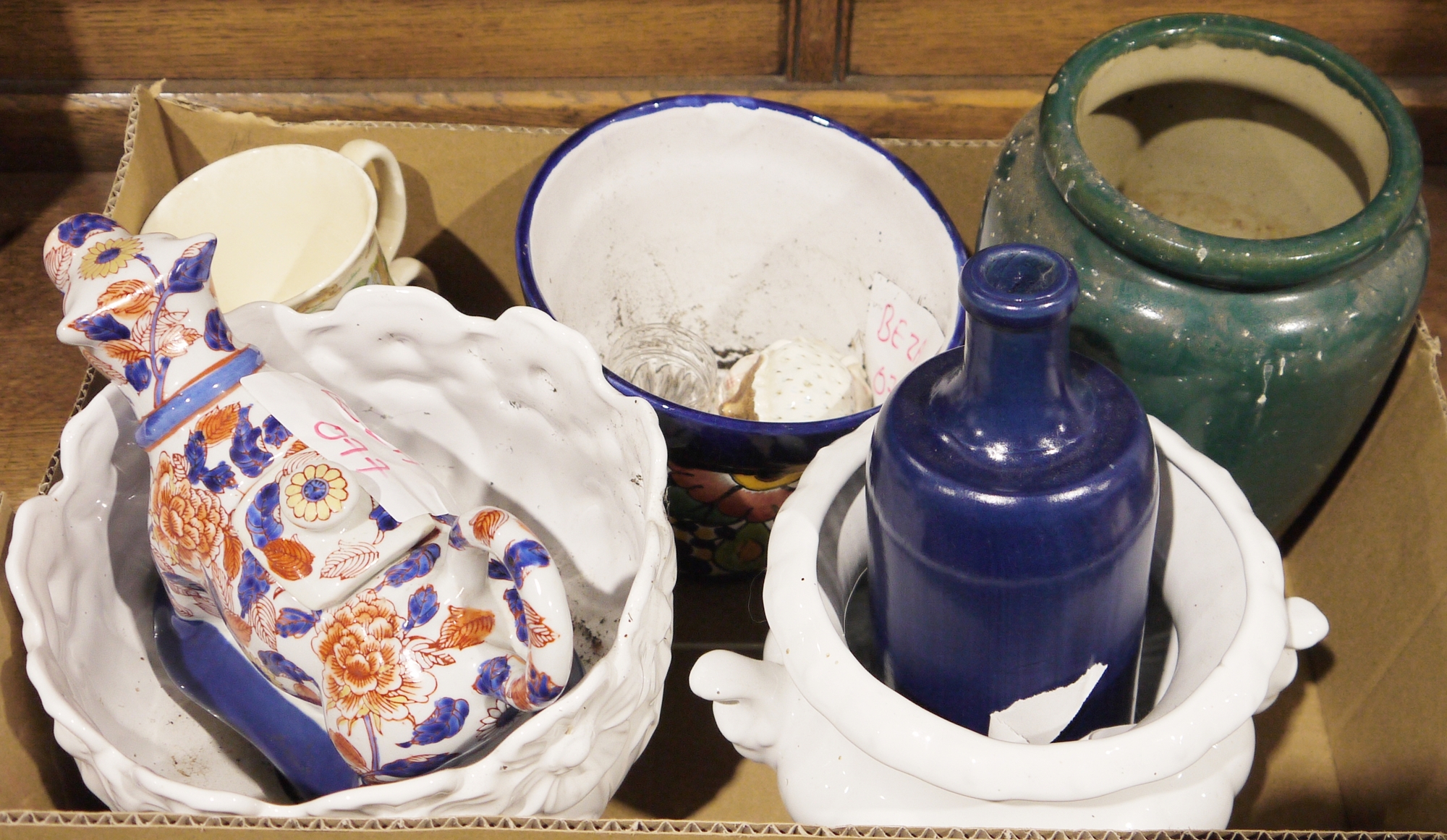 An Old Forge pottery Rowlands castle, large stoneware plate, a quantity of glassware to include - Image 2 of 4