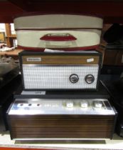 Three portable vintage record players from HMV, Dansette and Fidelity Condition Report Items not