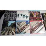 Collection of Beatles and related vinyl LPs including Abbey Road(PCS 7088), Sgt Peppers Lonely