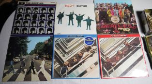 Collection of Beatles and related vinyl LPs including Abbey Road(PCS 7088), Sgt Peppers Lonely