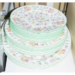 Quantity of Minton Haddon Hall pattern tablewares to include dinner plates, side plates and three