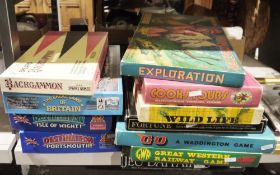 Selection of board games to include Waddingtons Exploration, Cooks Tour, The Great Game of