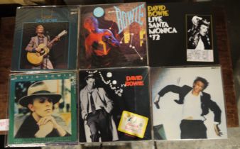 David Bowie vinyl LP collection including Lets Dance AML 3029, Berlin In Tokyo, CPLLVNY 257 clear