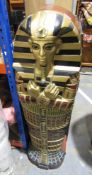 CD storage unit in the from of an ancient Egyptian coffin/ sarcophagus containing around 80 rock and