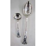 Early Victorian silver kings pattern gravy spoon, hallmarked London 1845, by Charles Lias, 82.4g/2.