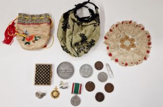 Assorted collectables including: an 1862 International Exhibition medal by Ottley, Birmingham, the