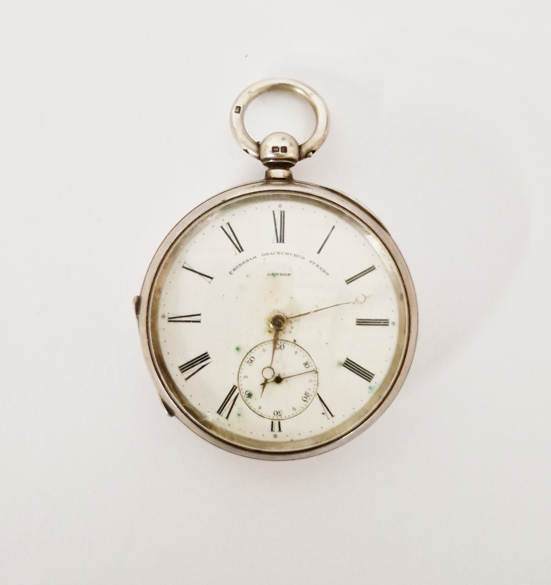 Victorian silver cased open face pocket watch by Frodsham, the enamel dial having Arabic numerals