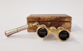 Pair of late 19th century Primavesi Brothers (Bournemouth) mother-of-pearl and gilt metal-mounted