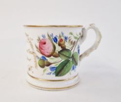 WITHDRAWN    Staffordshire porcelain named and dated mug, gilt with name 'Bertram Herbert Lyne