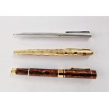 Two vintage fountain pens including a Parker 61 Cumulus in rolled gold case, stamped 'Parker Made in