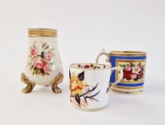 Two English porcelain early 19th century mugs including a Derby Imari example with iron-red