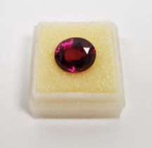 Unmounted oval faceted garnet, 6-7mm wide, 1.4g