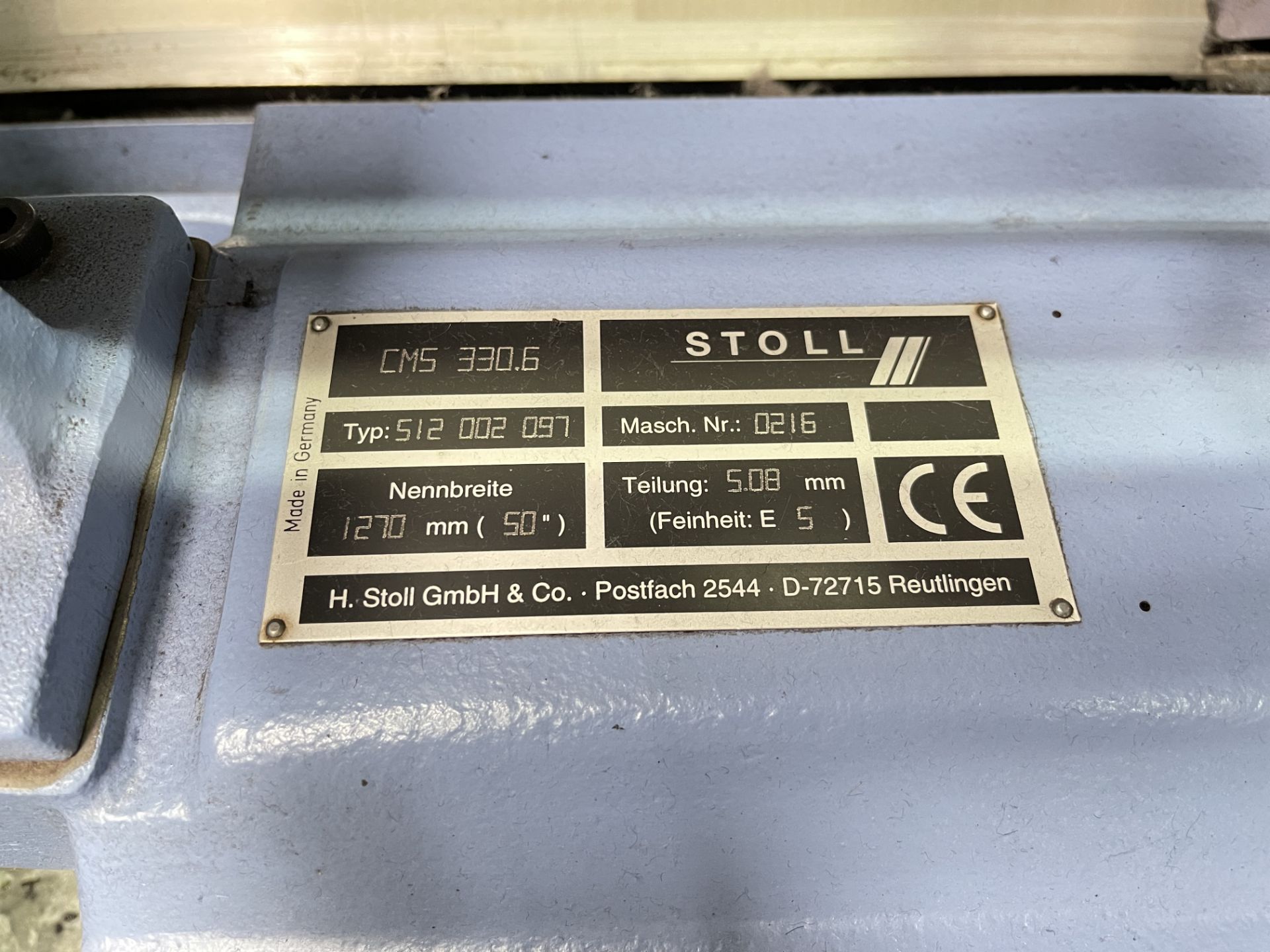 Stoll CMS 330.6 Type 512 002 097 Flat Bed Knitting Machine - Image 8 of 8