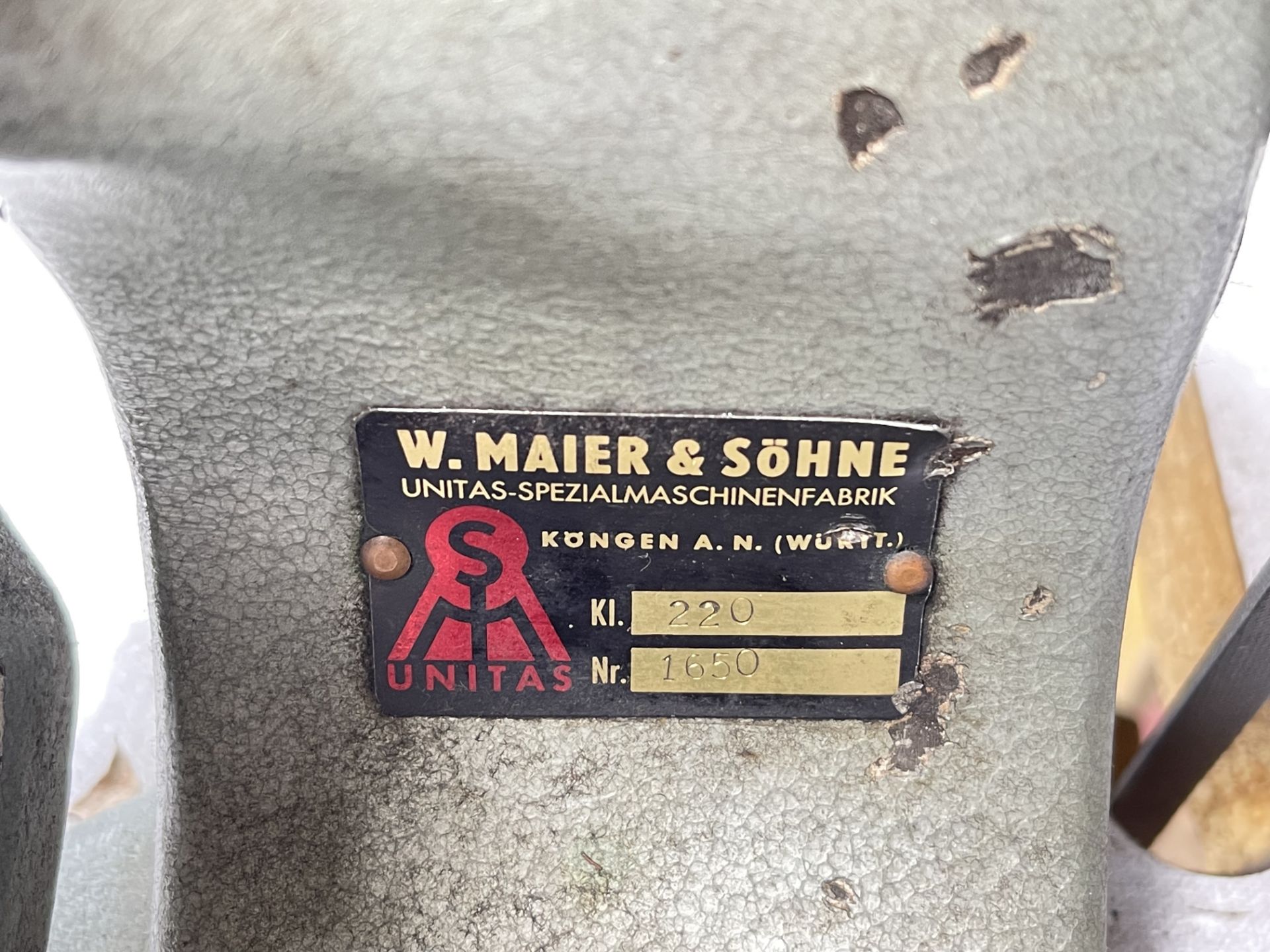 Maier & Sohne 220 Sewing machine. S/No 1650 - Image 7 of 7