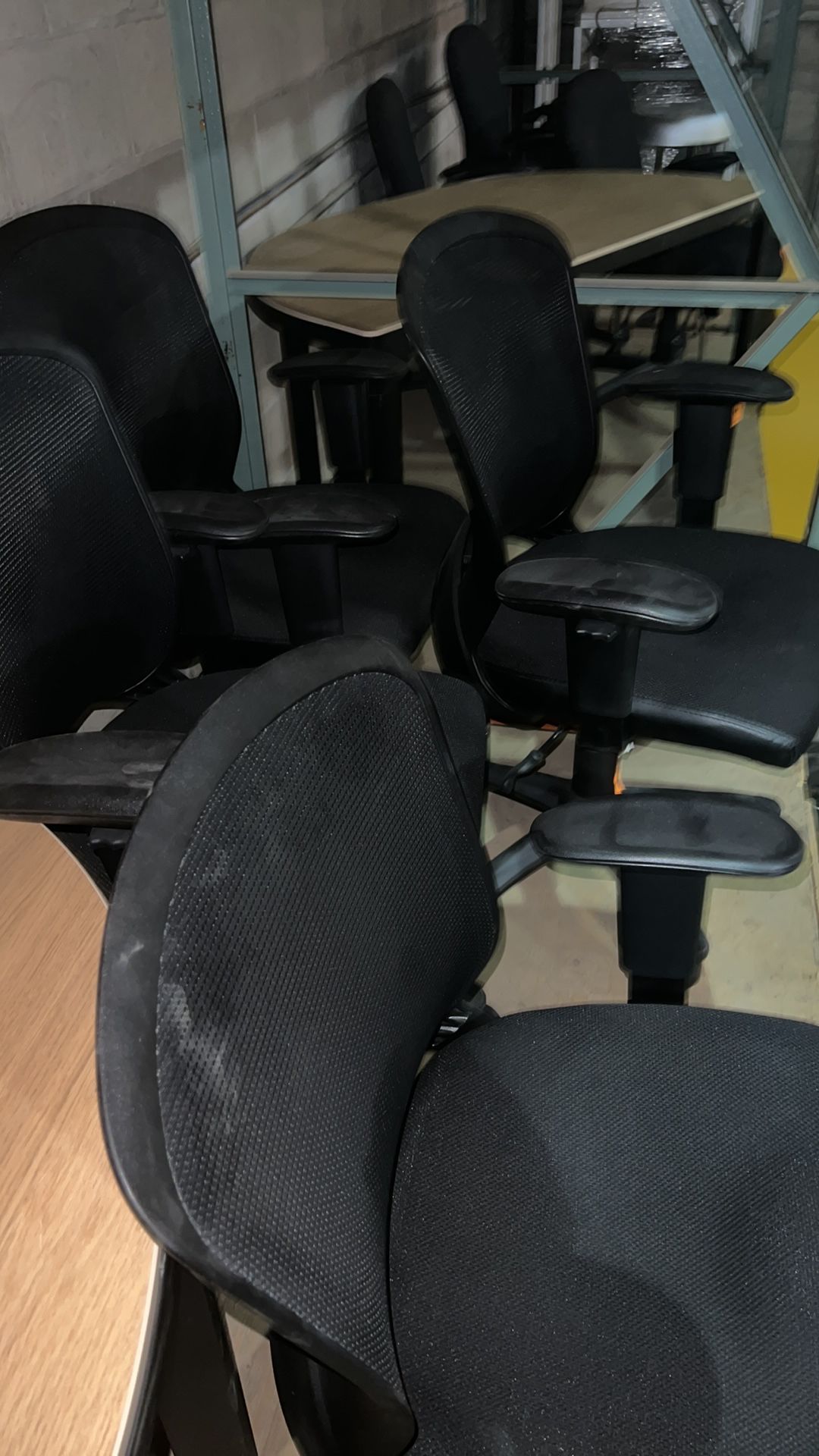 Lot of (4) Executive Adjustable Mesh-Back Work/Task Chairs, Cushion Base - Image 3 of 3