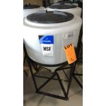 ACE ROTO-MOLD Cone Bottom 15 Gal HDPE Tank w/ Steel Base, bottom outlet, mod. INFD015SWSS 15 Gal Whi