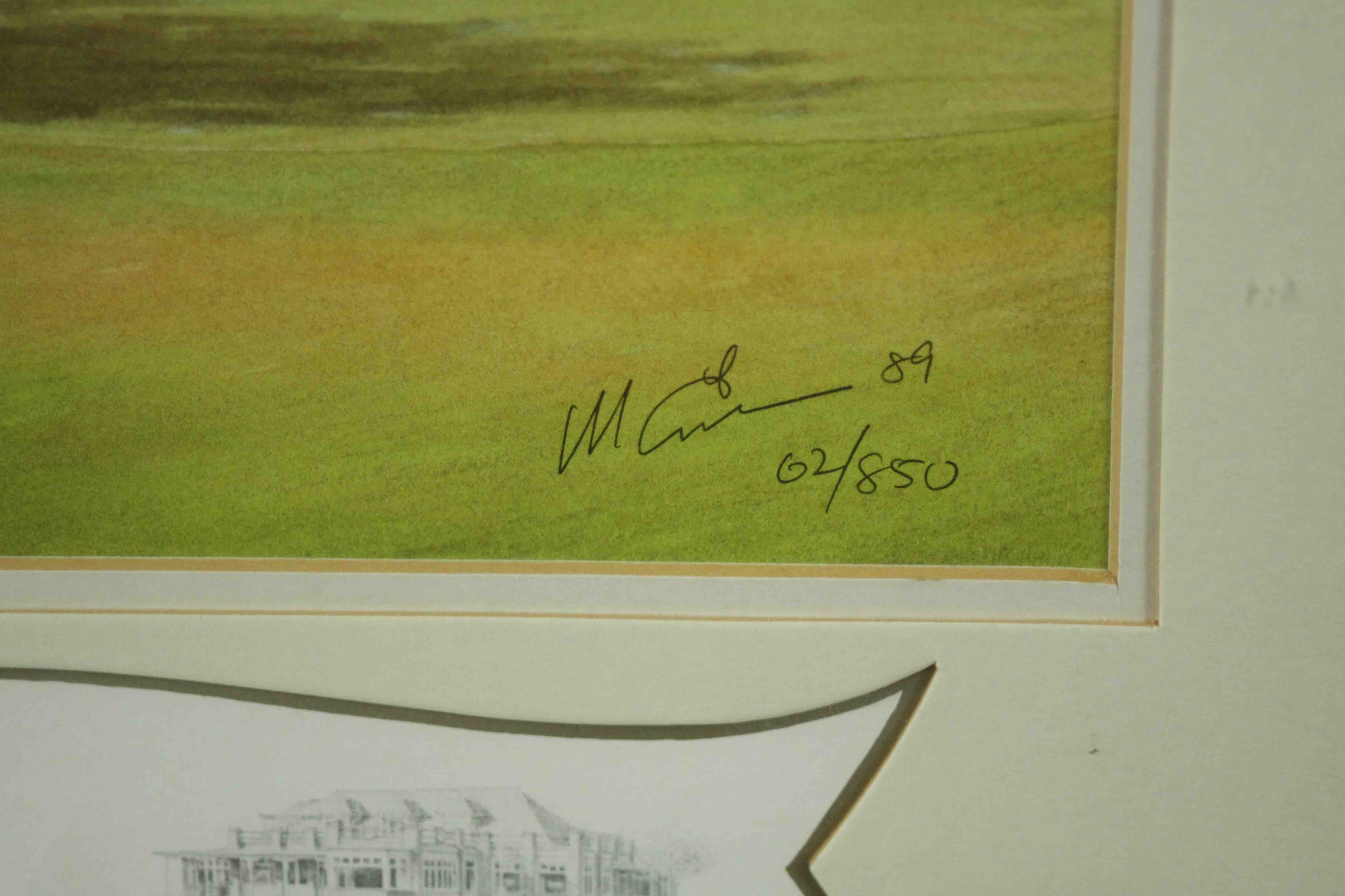 Peter Alliss, limited edition signed print 'Verulam 7th hole Golf Print Club'. H.43 W.54cm. - Image 4 of 6