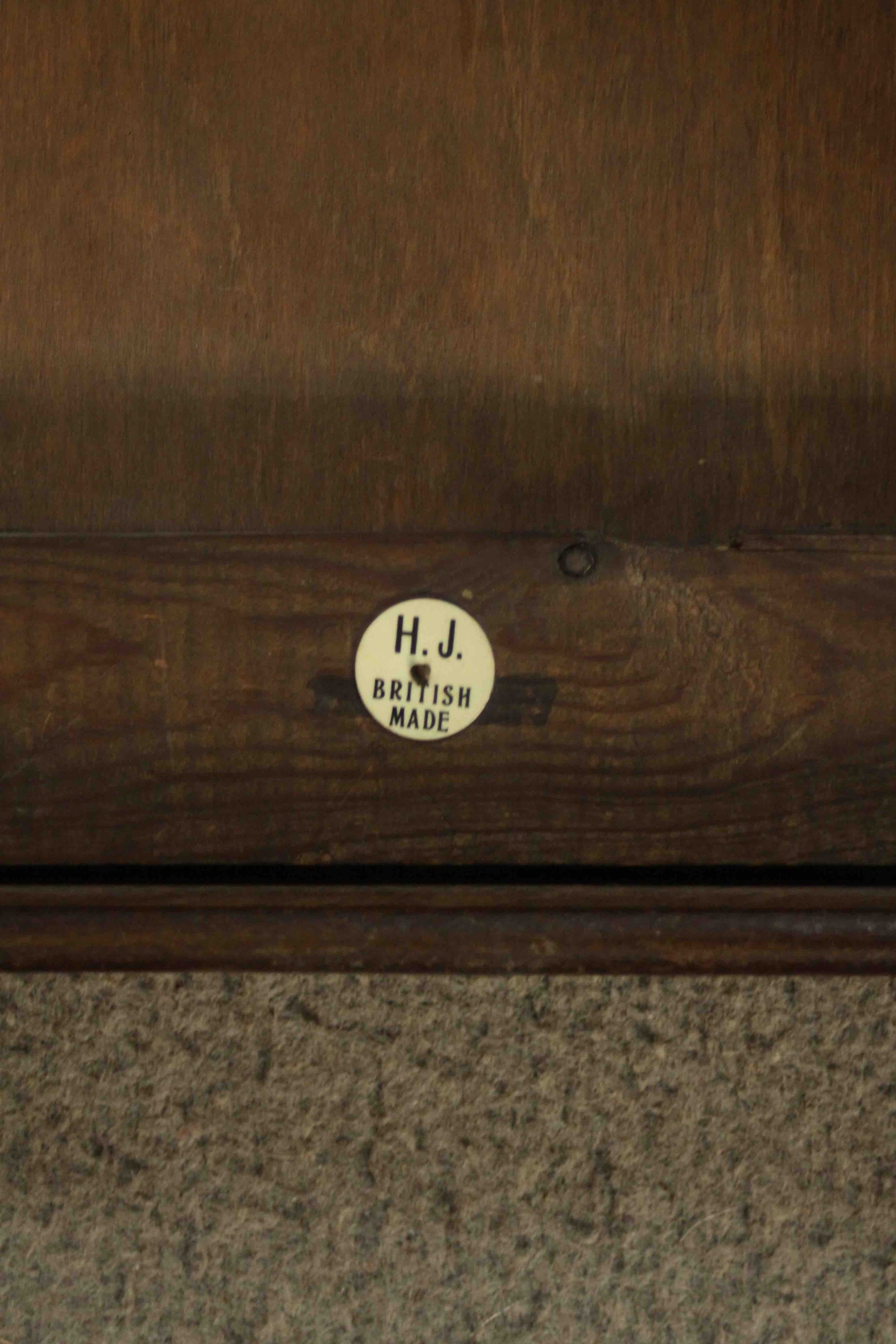 A vintage folding card table with makers label to the underside. H.71 W.62 D.62cm. - Image 4 of 9