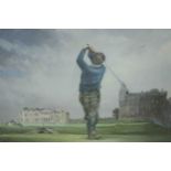 After Robert Wade (Australian b.1930), The Last Drive St Andrews, limited edition golfing print,