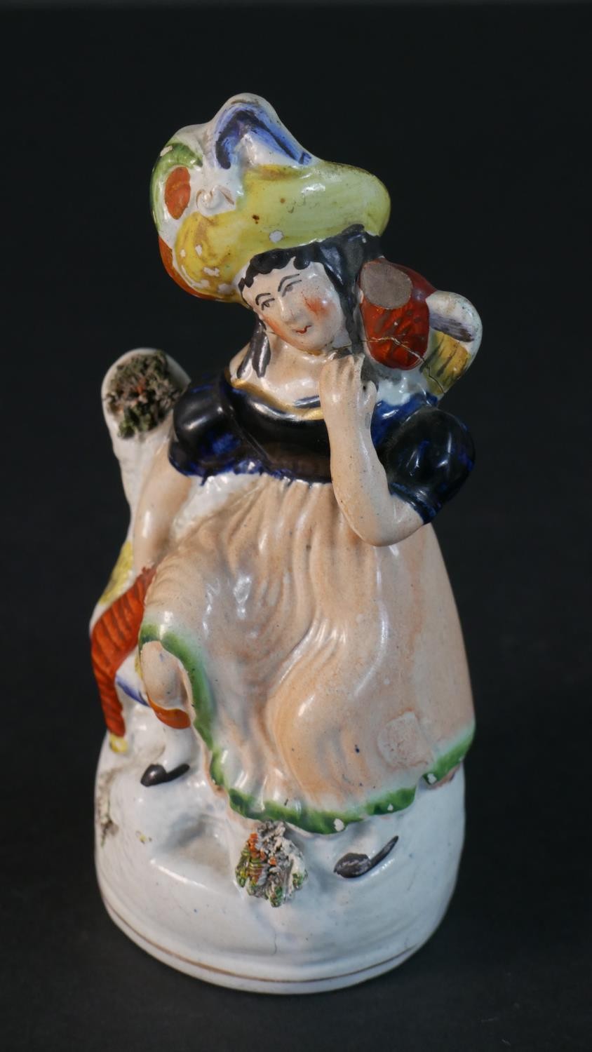 A collection of 19th century Staffordshire pottery figures. A pair of flat back figures of a - Image 10 of 10