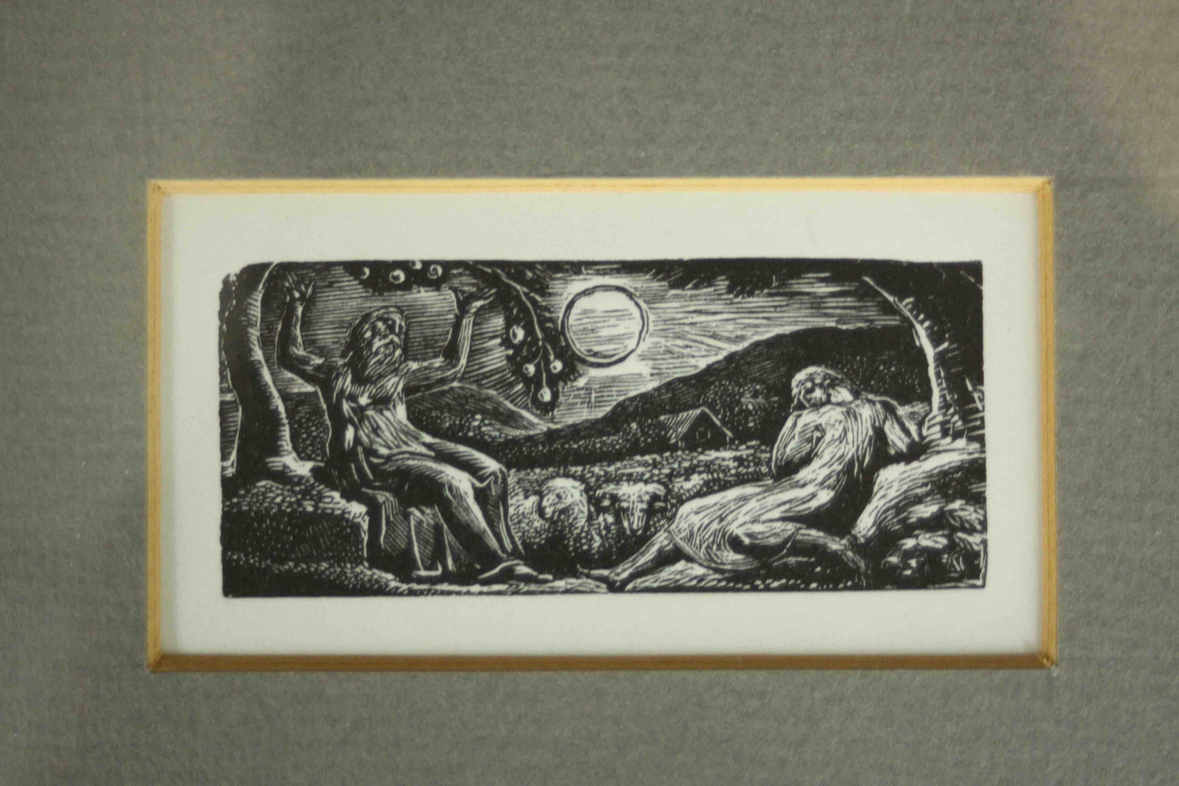 A set of four framed and glazed woodblock prints of various scenes, unsigned. H.21 W.25cm. (each) - Image 3 of 11