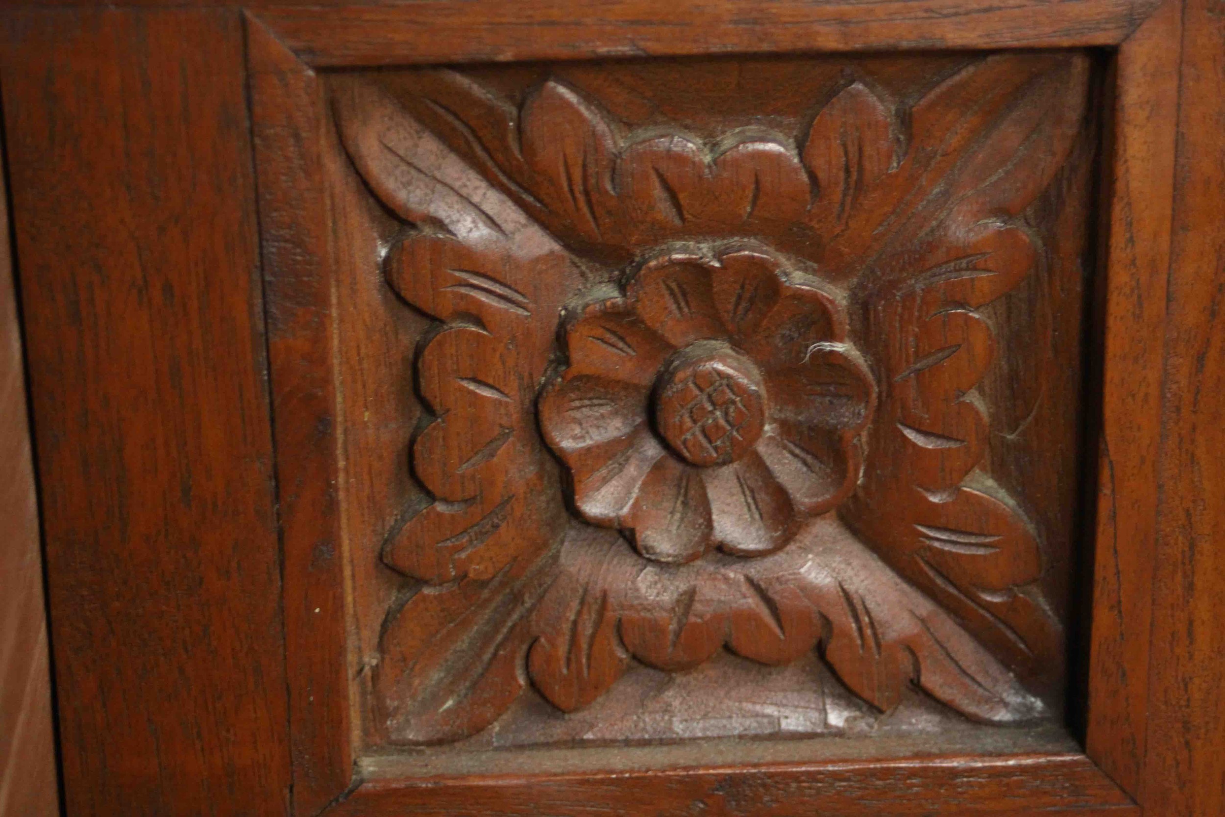 A contemporary Eastern hardwood lowboy, the rectangular top over a single drawer flanked by two - Image 8 of 8